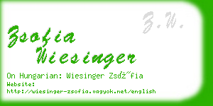 zsofia wiesinger business card